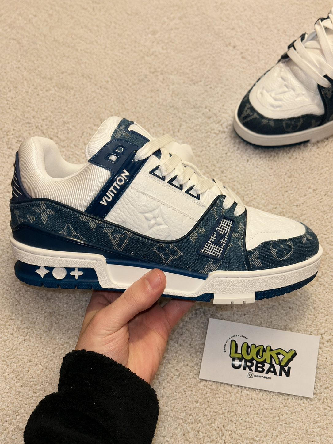 LOUIS VUITTON LV TRAINER AZUL / BRANCO