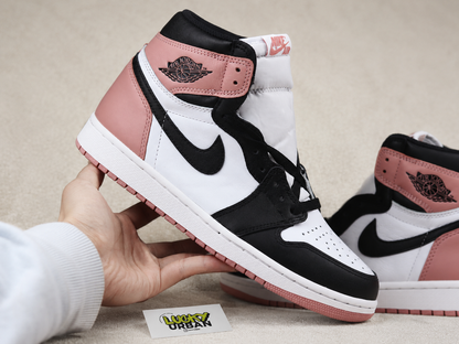 NIKE AIR JORDAN 1  PRETO / ROSA / BRANCO