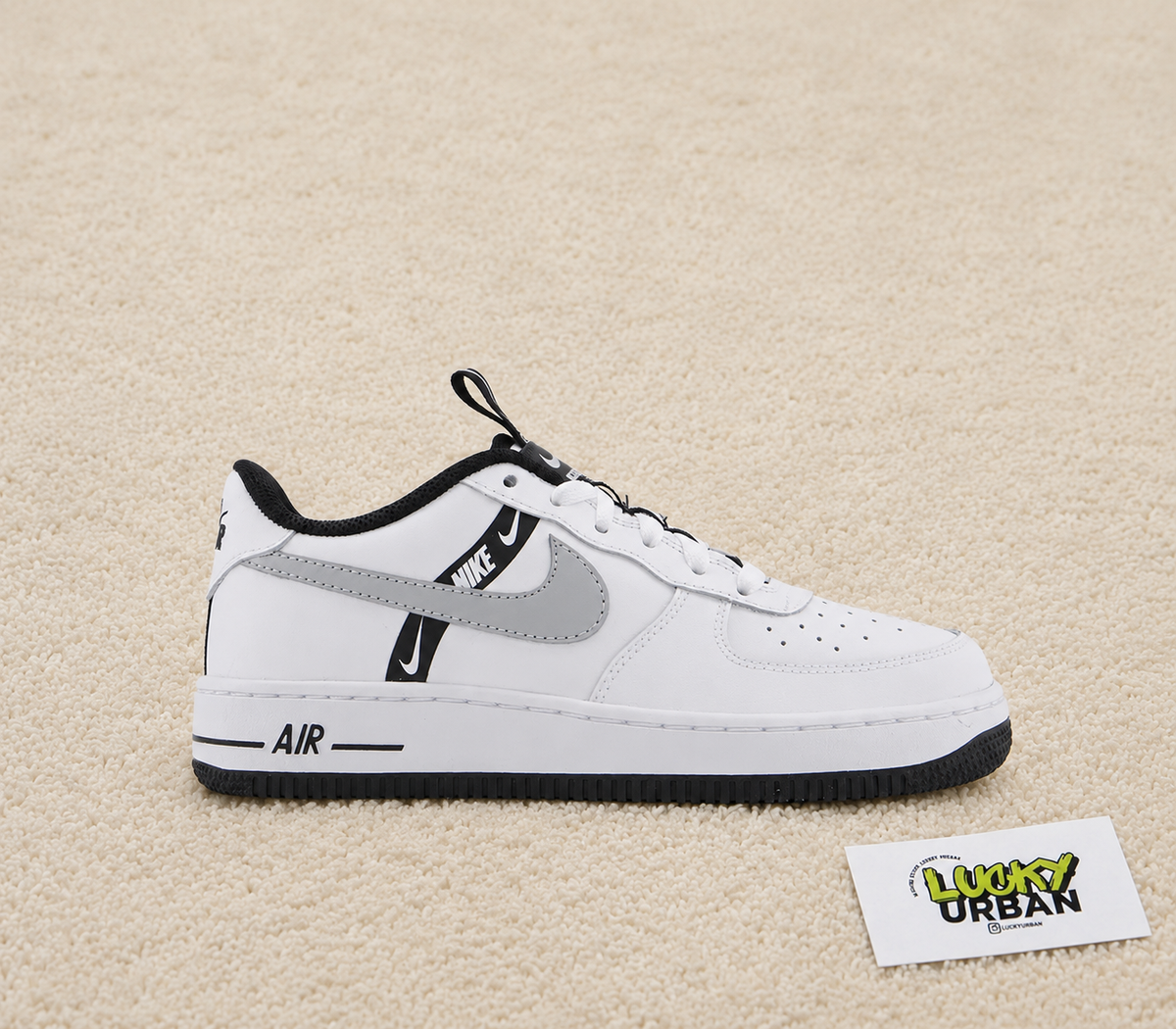 NIKE AIR FORCE 1 LOW BRANCO / CINZA / PRETO