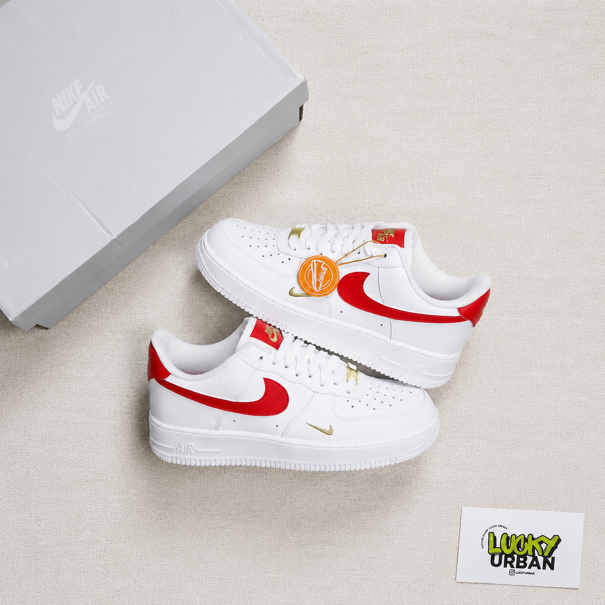 NIKE AIR FORCE 1 LOW BRANCO / VERMELHO