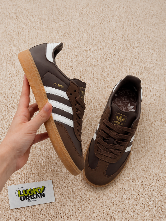ADIDAS SAMBA CASTANHO / BRANCO