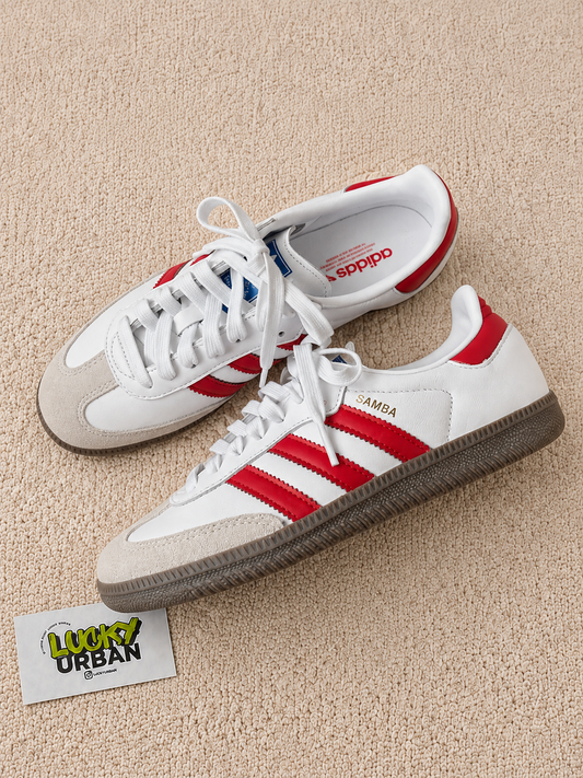 ADIDAS SAMBA BRANCO / VERMELHO