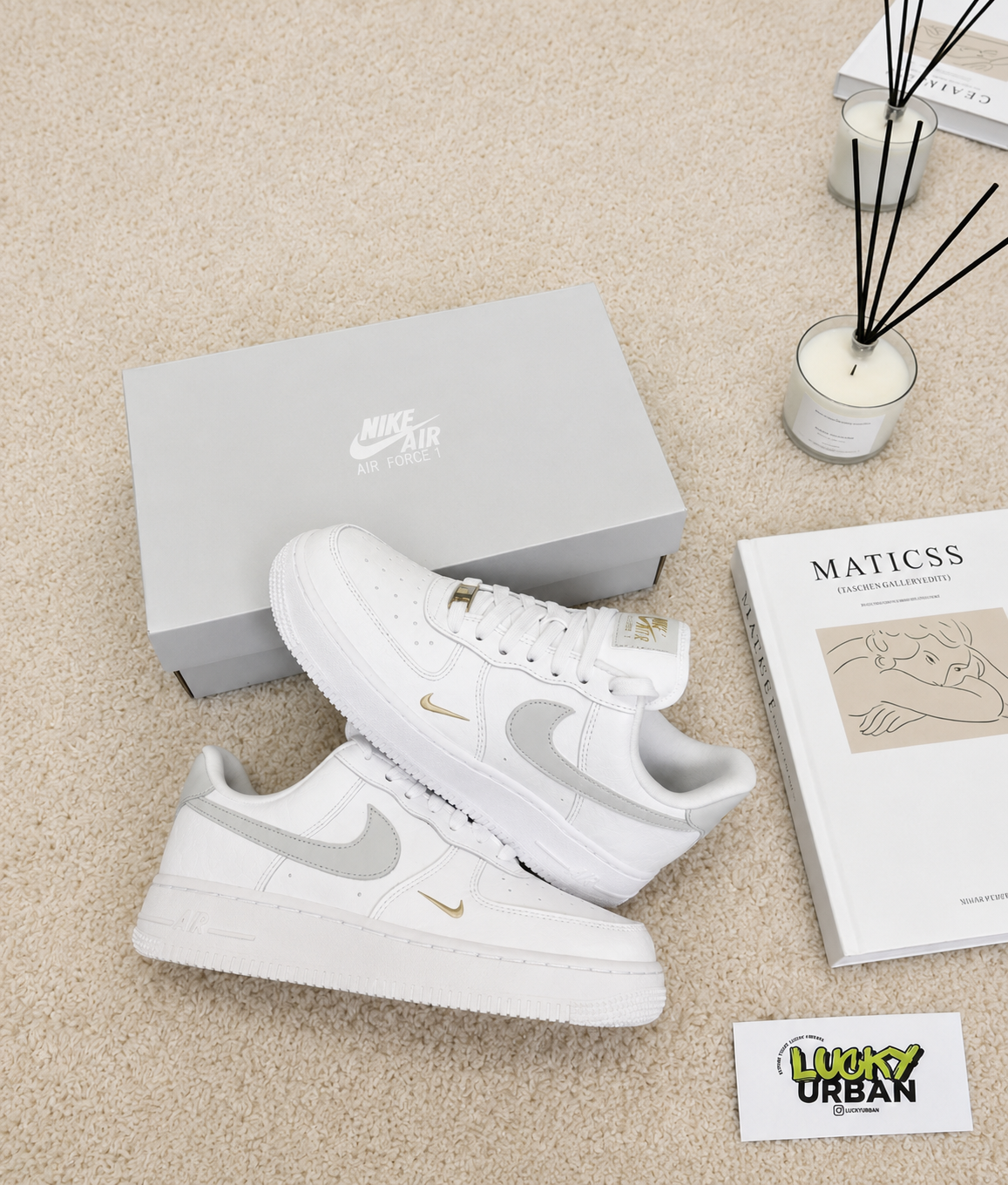 NIKE AIR FORCE 1 LOW BRANCO / CINZA
