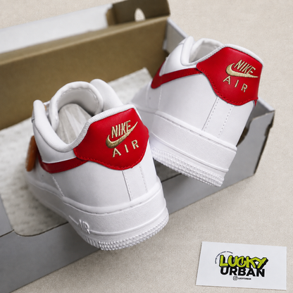 NIKE AIR FORCE 1 LOW BRANCO / VERMELHO
