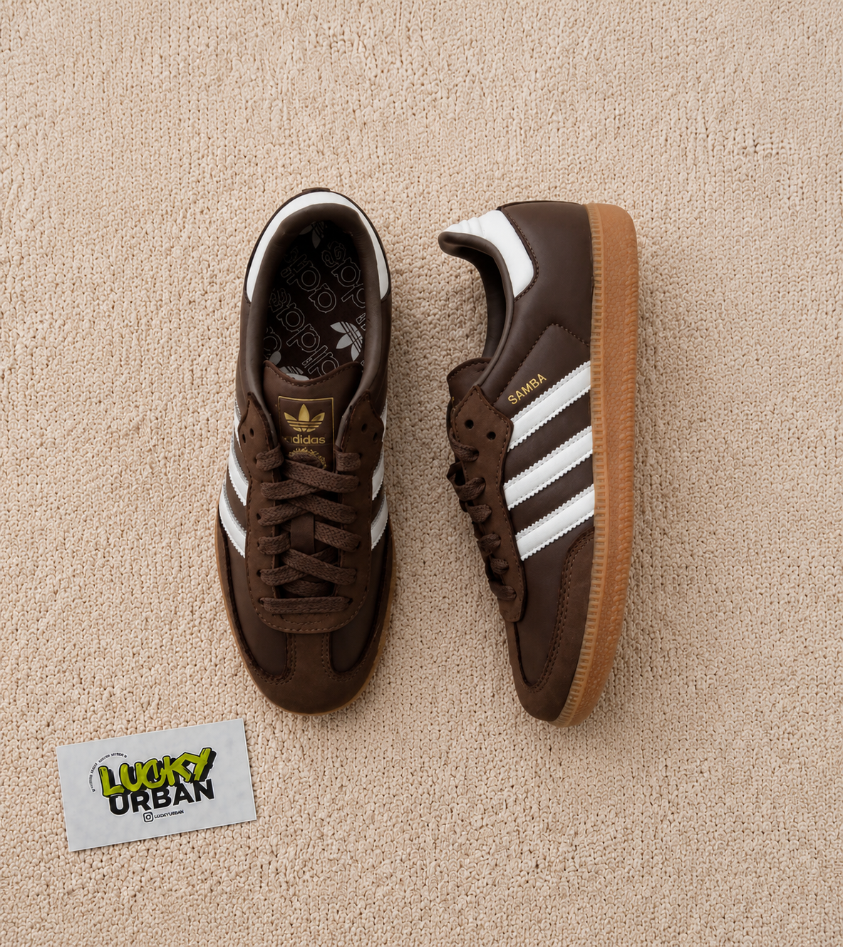 ADIDAS SAMBA CASTANHO / BRANCO