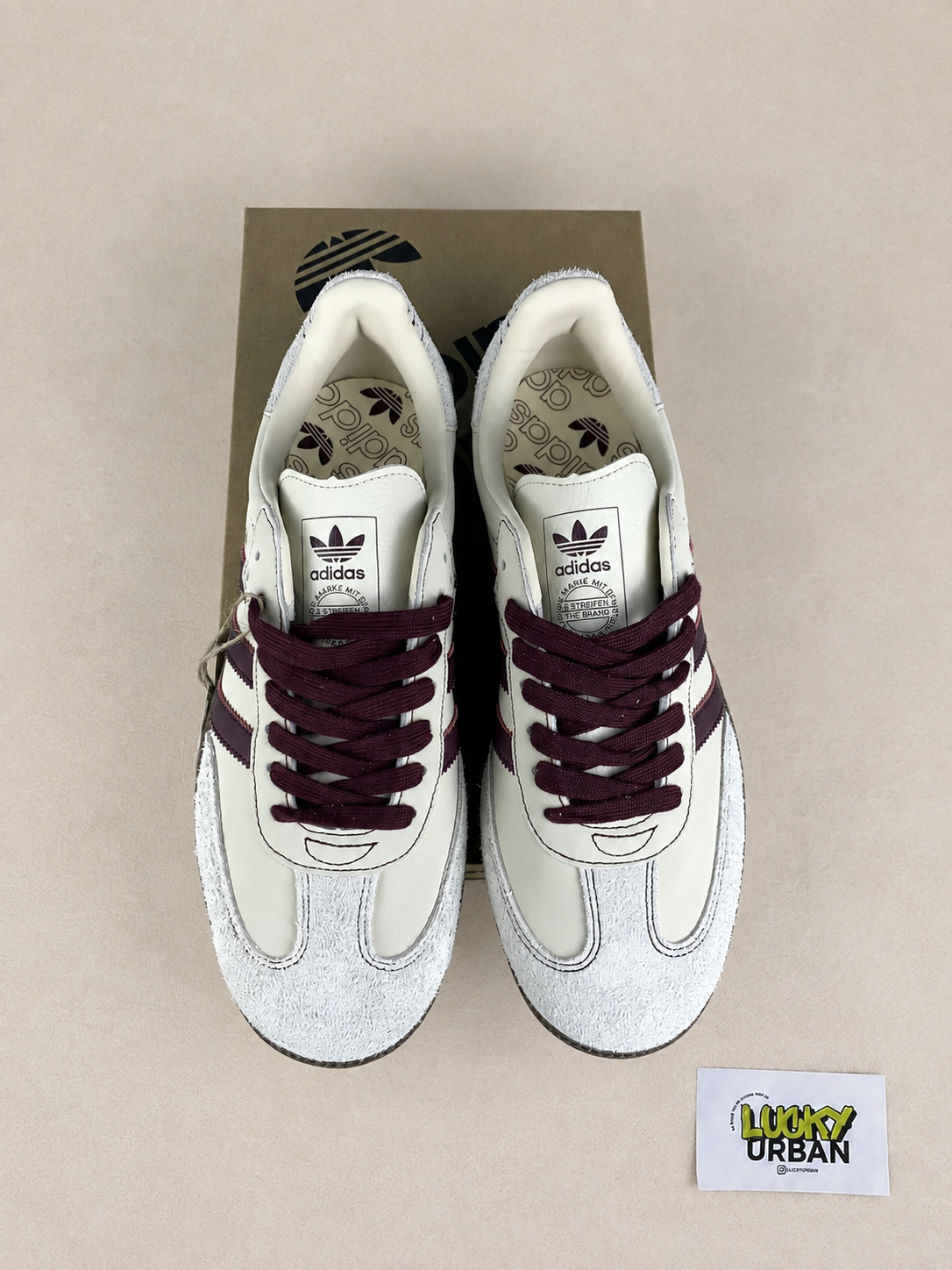 ADIDAS SAMBA BEGE / BORDÔ