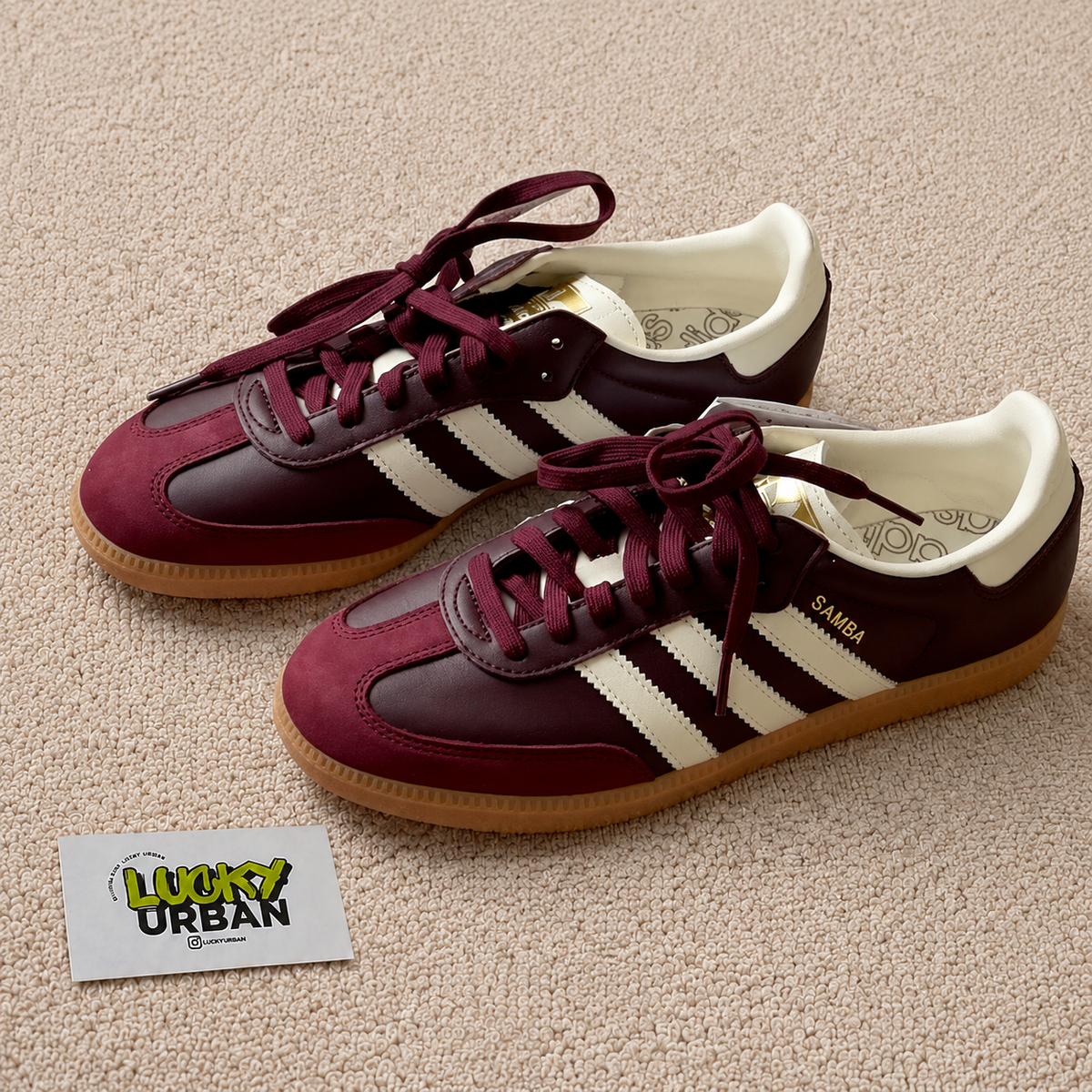 ADIDAS SAMBA BORDÔ / BRANCO