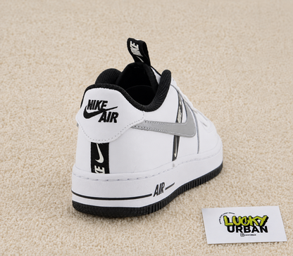 NIKE AIR FORCE 1 LOW BRANCO / CINZA / PRETO