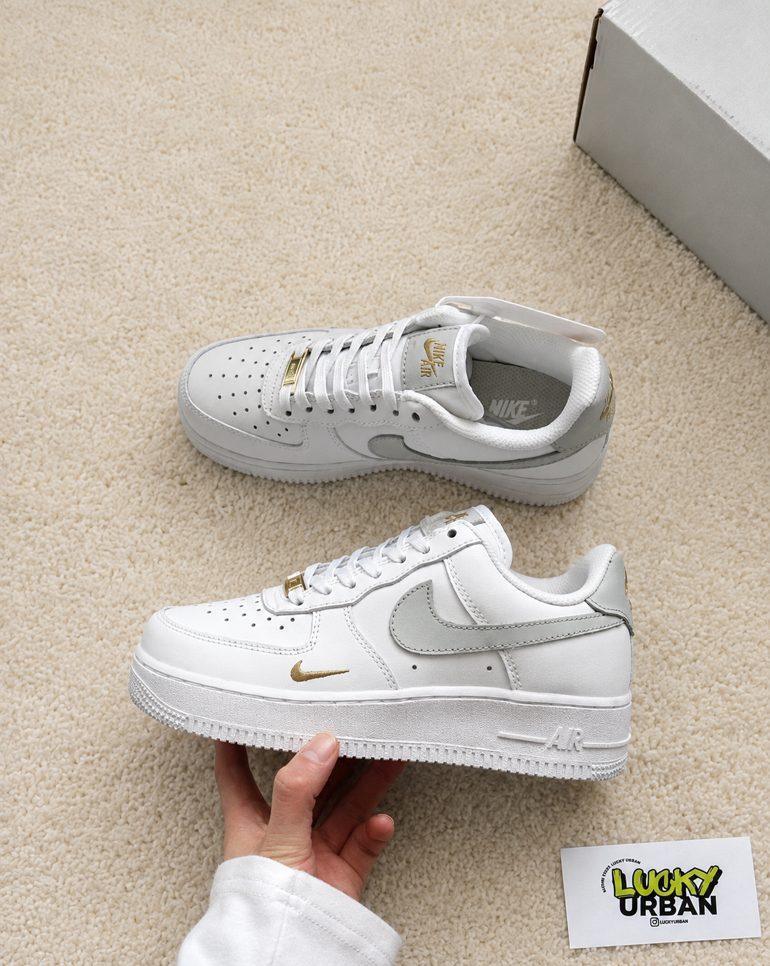 NIKE AIR FORCE 1 LOW BRANCO / CINZA