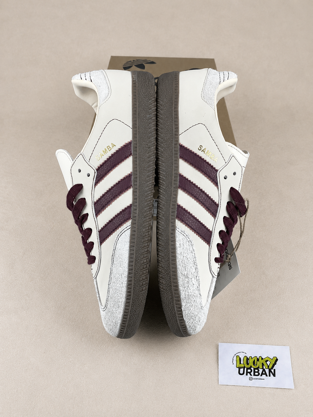 ADIDAS SAMBA BEGE / BORDÔ